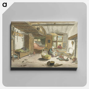 アートパネル-Interior with Woman by Cradle
 - コルネリス プロース ファン アムステル Canvas.
