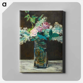 アートパネル-Vase of White Lilacs and Roses
 - ダラス美術館 Canvas.