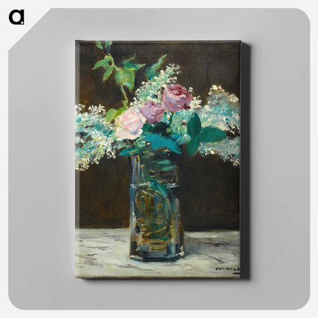 アートパネル-Vase of White Lilacs and Roses
 - ダラス美術館 Canvas.