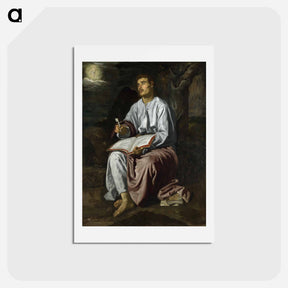 アートポストカード-Saint John at Patmos - ディエゴ ベラスケス Postcard.