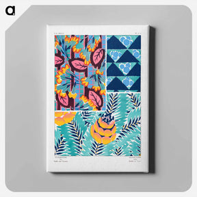 アートパネル-Suggestions pour étoffes et tapis: 60 motifs en couleur - E.A.セギー Canvas.