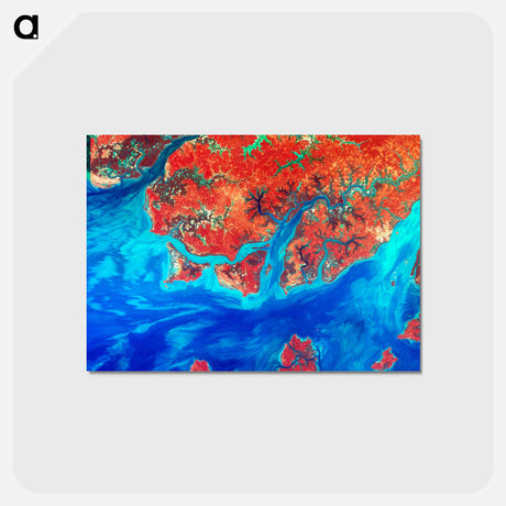 アートポストカード-Guinea-Bissau from Space
 - 上空からの地球 Postcard.