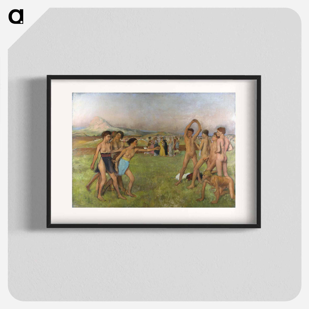 Young Spartans Exercising - Edgar Degas Poster.