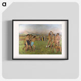 Young Spartans Exercising - Edgar Degas Poster.