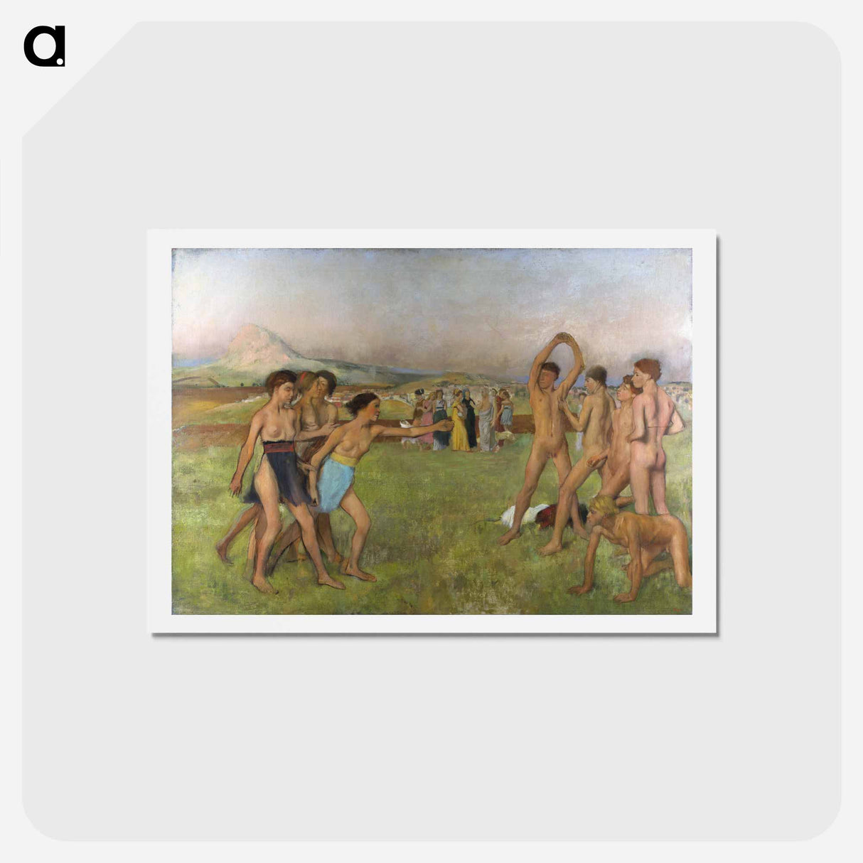 アートポストカード-Young Spartans Exercising - エドガー ドガ Postcard.