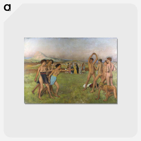 アートポストカード-Young Spartans Exercising - エドガー ドガ Postcard.
