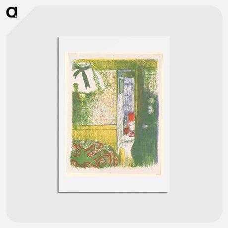 アートポストカード-Interior à la suspension - エドゥアール ヴュイヤール Postcard.