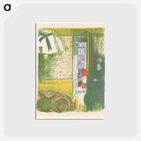 アートポストカード-Interior à la suspension - エドゥアール ヴュイヤール Postcard.