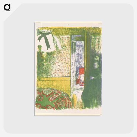 アートポストカード-Interior à la suspension - エドゥアール ヴュイヤール Postcard.