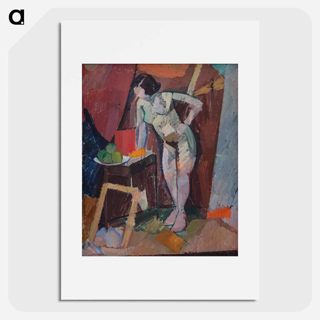 Standing Female Nude - エドヴァルド ウェイ Poster.