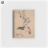 アートメモ帳-Love leading the Pilgrim - Study of Birds: Finches - エドワード バーン ジョーンズ Memo.