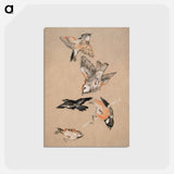 アートポストカード-Love leading the Pilgrim - Study of Birds: Finches - エドワード バーン ジョーンズ Postcard.