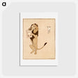 アートポストカード-Lion and a book - エドワード ペンフィールド Postcard.
