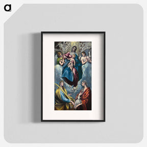 アートポスター-El Greco's Madonna and Child with Saint Martina and Saint Agnes - エル グレコ Poster.