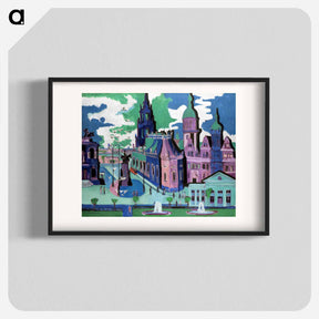 アートポスター-View of Dresden: Schlossplatz - エルンスト ルートヴィヒ キルヒナー Poster.