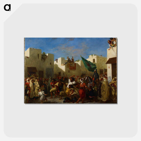 アートポストカード-イエロー - ウジェーヌ ドラクロワ Postcard.