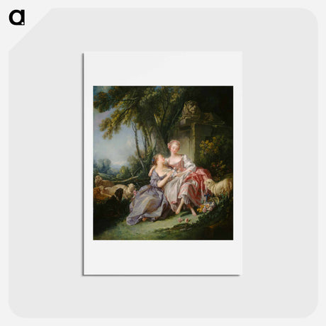 アートポストカード-The Love Letter - フランソワ ブーシェ Postcard.