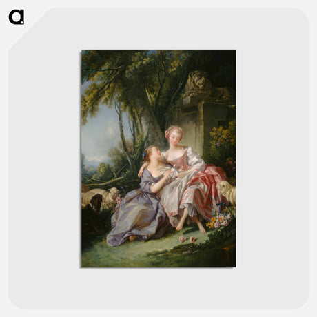 アートポストカード-The Love Letter - フランソワ ブーシェ Postcard.