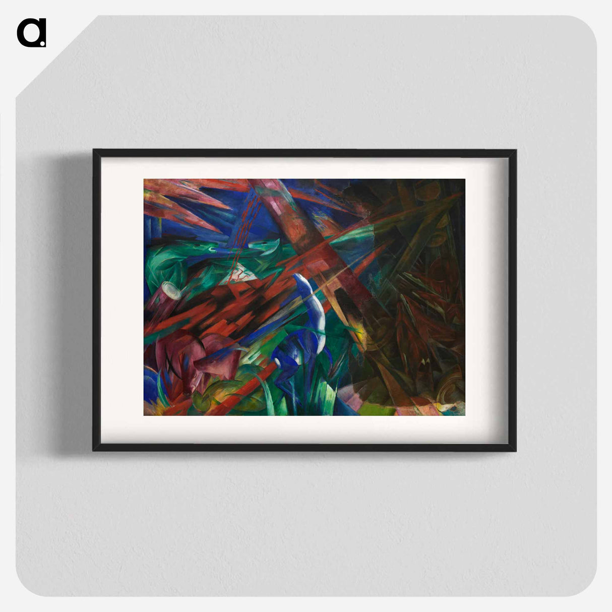 Animal fates (the trees showed their rings, the animals their veins) - Franz Marc Poster.