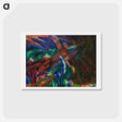 アートポストカード-Animal fates (the trees showed their rings, the animals their veins) - フランツ マルク Postcard.