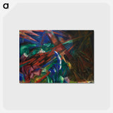 アートポストカード-Animal fates (the trees showed their rings, the animals their veins) - フランツ マルク Postcard.