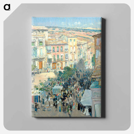 アートパネル-View of a Southern French City - フレデリック チャイルド ハッサム Canvas.