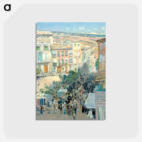 アートポストカード-View of a Southern French City - フレデリック チャイルド ハッサム Postcard.