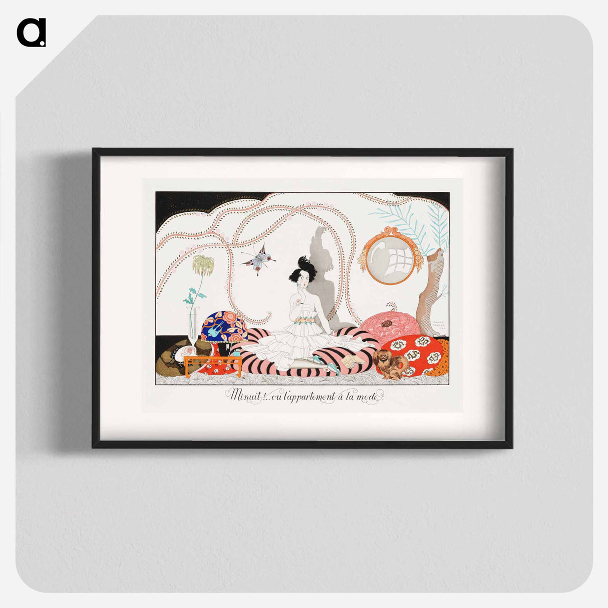 Minhuit ... ou l'appartement a la mode. Plate no. 7 - ジョージ バービエ Poster.