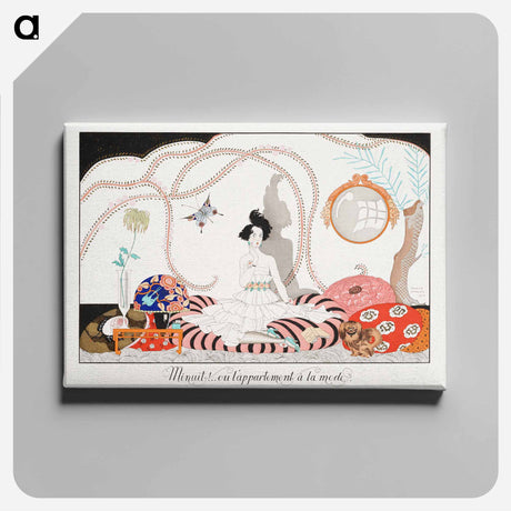 アートパネル-Minhuit ... ou l'appartement a la mode. Plate no. 7 - ジョージ バービエ Canvas.