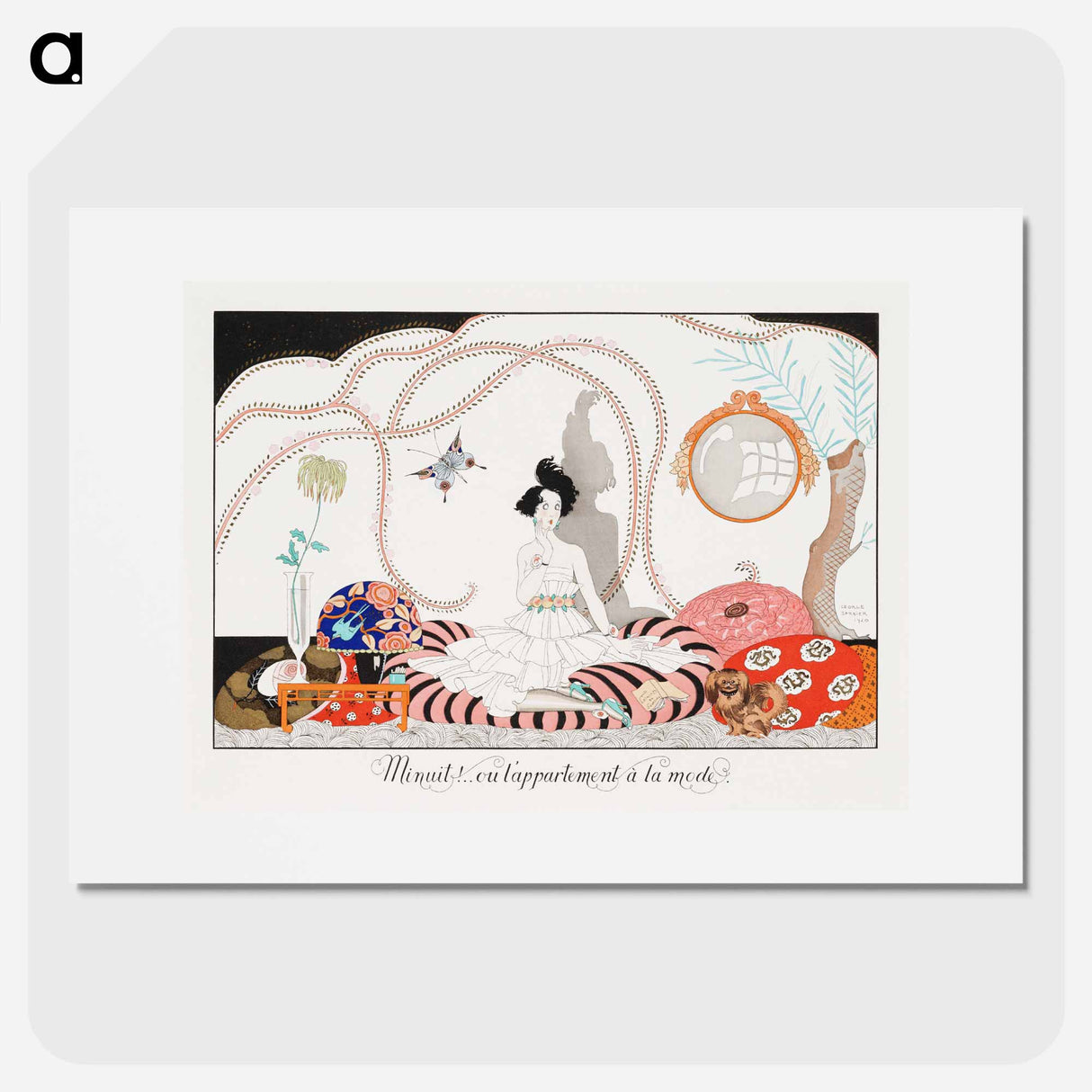 Minhuit ... ou l'appartement a la mode. Plate no. 7 - ジョージ バービエ Poster.