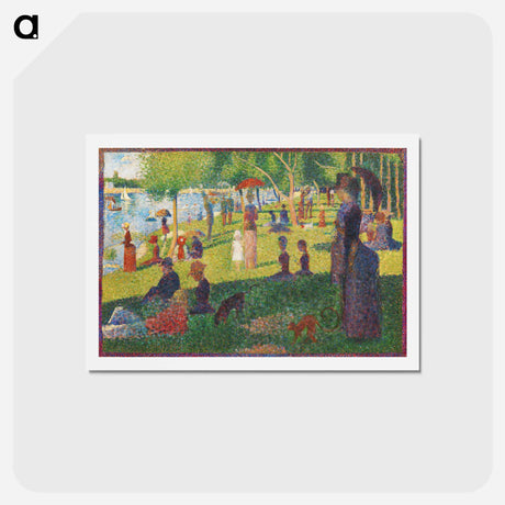 アートポストカード-Study For a Sunday on La Grande Jatte - ジョルジュ スーラ Postcard.