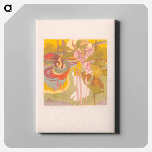 Vrouw krijgt visioen in een tuin - Georges de Feuillet Canvas.