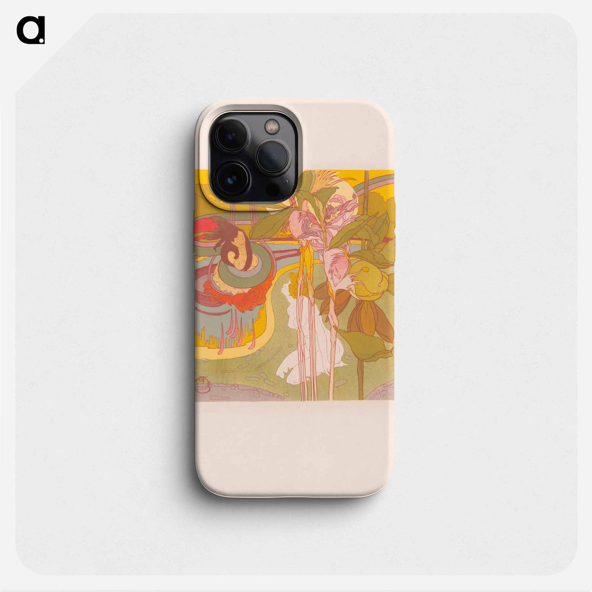 Vrouw krijgt visioen in een tuin - ジョルジュ ド フィール Phone Case.