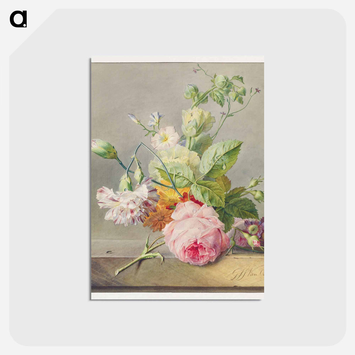 アートポストカード-Floral Still Life
 - ジョージアス ヤコブス ヨハネス ファン オス Postcard.