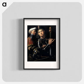 アートポスター-Portrait of Warrior with his Equerry
 - ジョルジョーネ Poster.