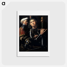 アートポストカード-Portrait of Warrior with his Equerry
 - ジョルジョーネ Postcard.