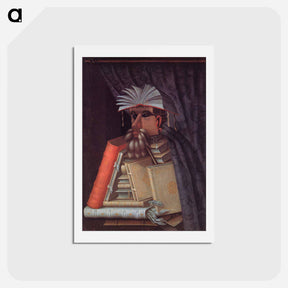 アートポストカード-The Librarian - ジュゼッペ アルチンボルド Postcard.