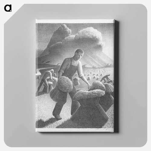Approaching Storm - グラント ウッド Canvas.
