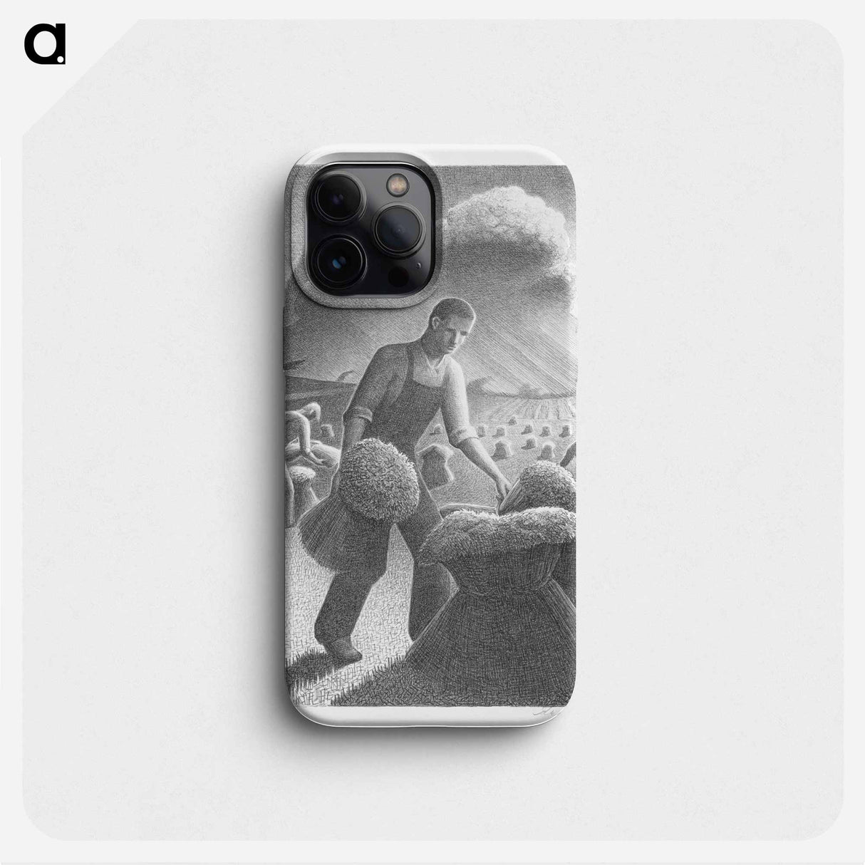 Approaching Storm - Grant Wood Phone Case.