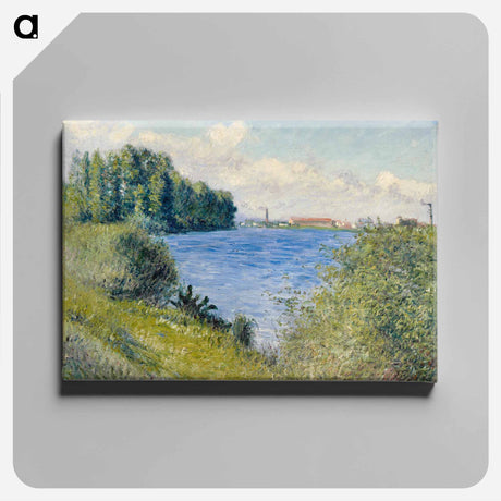 アートパネル-The Seine at Argenteuil - ギュスターヴ カイユボット Canvas.