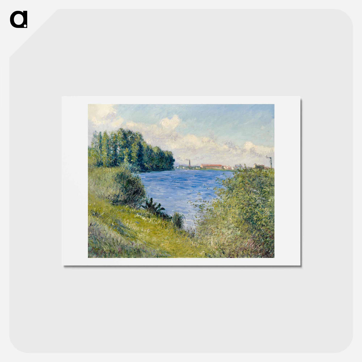 アートポストカード-The Seine at Argenteuil - ギュスターヴ カイユボット Postcard.