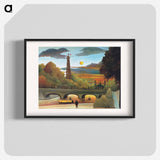 アートポスター-Seine and Eiffel-tower in the sunset - アンリ ルソー Poster.