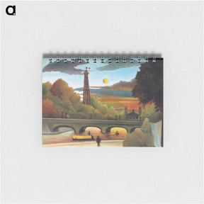 アートメモ帳-Seine and Eiffel-tower in the sunset - アンリ ルソー Memo.