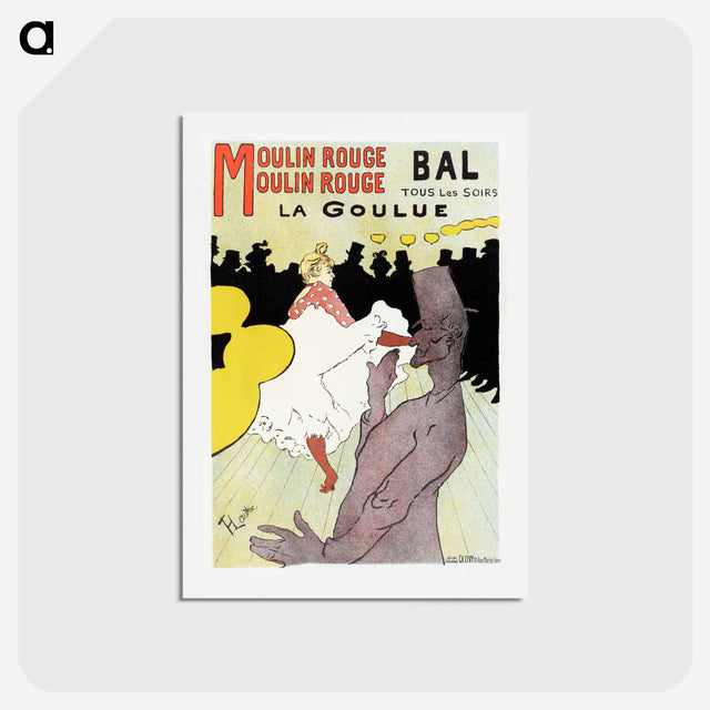 アートポストカード-Affiche pour le Moulin Rouge "la Goulue" - アンリ ド トゥールーズ ロートレック Postcard.