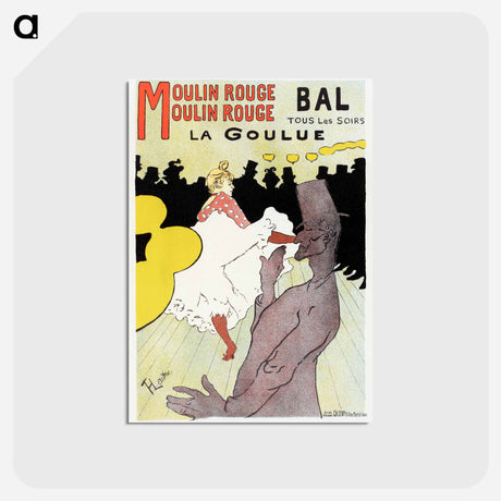 アートポストカード-Affiche pour le Moulin Rouge "la Goulue" - アンリ ド トゥールーズ ロートレック Postcard.