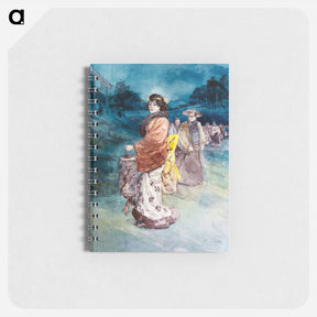 アートメモ帳-Procession of characters in Japanese costume - アンリ ソム Memo.