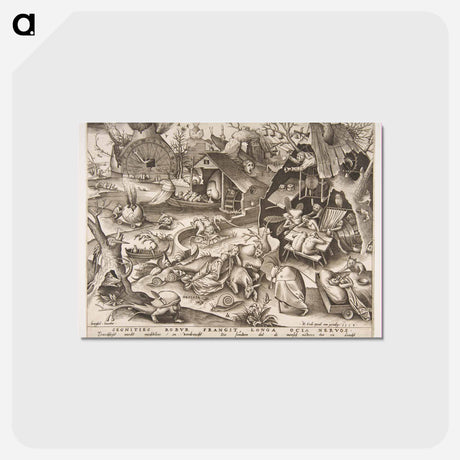 アートポストカード-Sloth (Desidia)
 - ヒエロニムス ボス Postcard.