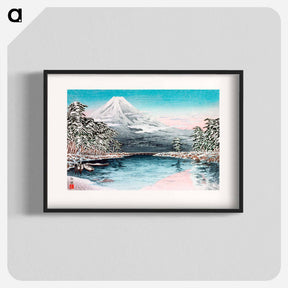 アートポスター-Mt. Fuji from Tagonoura, Snow Scene - 高橋 宏明 Poster.