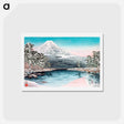 アートポストカード-Mt. Fuji from Tagonoura, Snow Scene - 高橋 宏明 Postcard.
