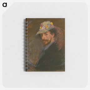 アートメモ帳-Self-Portrait with Flowered Hat - ジェームズ アンソール Memo.